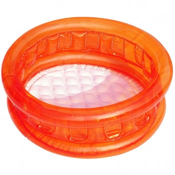 BW Бассейн 51112 ( 51112(Orange) Оранжевый детский, круглый, надувное дно, в кор-ке, 64-25см)