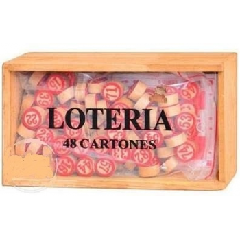 Лото М 0031 в деревянном пенале, 19-10-6 см