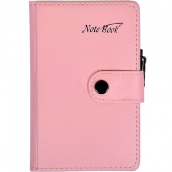 Блокнот 15*9см с ручкой в обложке кож/зам, клетка 6360 (Светло-Розовый)