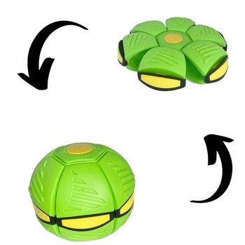 Летящий трансформерный мяч светится FUNNY BALL disk 22 см PRR85 (Зеленый)