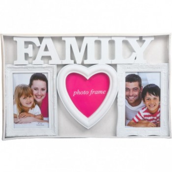 Фоторамка-коллаж белая на 3 фотографии 4-206 42*26*2см