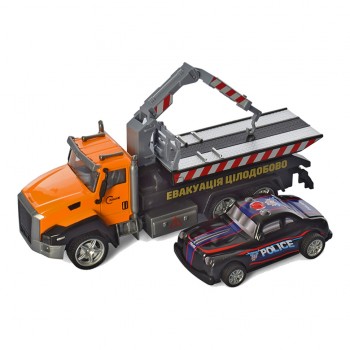 Детская машинка Эвакуатор Limo Toy AS-2746 инерционный (Оранжево-черный)