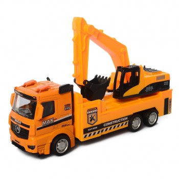 Детская машинка Строительная техника Автосвіт AS-2121 масштаб 1:43 (Экскаватор)