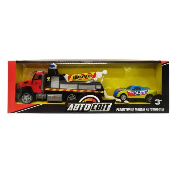 Детская машинка Эвакуатор Limo Toy AS-2746 инерционный (Красно-зелёный)