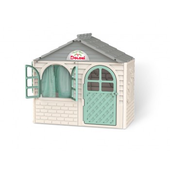 Игровой Домик со шторками Doloni Toys 02550/15 Бело-Бирюзовый