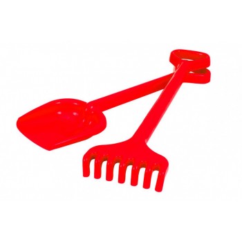 Игрушечная Лопатка + грабельки Гулливер ТехноК 1424TXK (Красный)