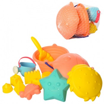 Набор для песочницы HG-768 ведерко, лопатка, лейка, формочки