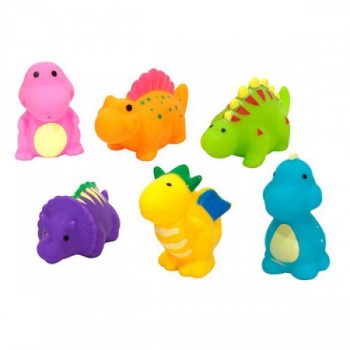 Набор пищалок для купания  CQS602-6 Динозавры