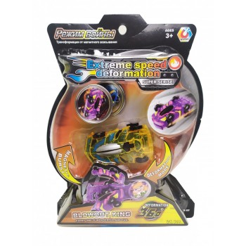 Машинка-трансформер Скритчер 7903 с магнитным диском (Желто-серебряный)