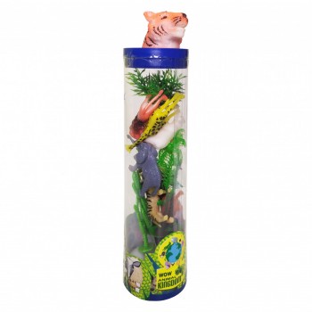 Набор пластиковых Животных 003-1-12 Круглый Бокс (Тигр)