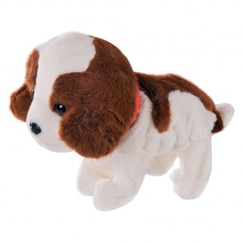 Мягкая интерактивная собачка Bambi 0613-33 реагирует на хлопок (Коричнево-розовый)