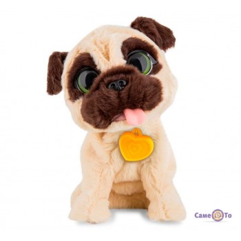 Мягкая игрушка Мопс MP 2150 со звуком (Белый)