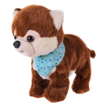 Мягкая интерактивная собачка Bambi 0613-33 реагирует на хлопок (Коричнево-синий)