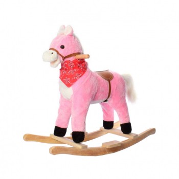 Музыкальная Лошадка-качалка MP 0086-4 (Розовый)