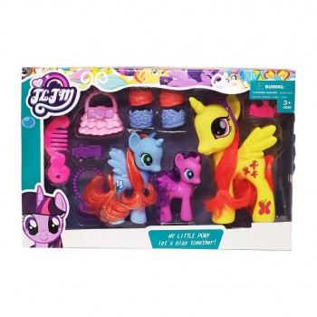 Единорог игрушка Bambi XQ9925A с крыльями и аксессуарами (Желтый)