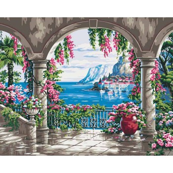 Картина по номерам. Сельский пейзаж 