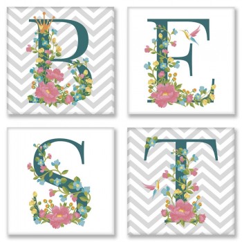 Набор для росписи по номерам. BEST сканд. 18*18 см*4 шт CH111