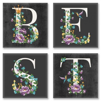 Набор для росписи по номерам. BEST лофт 18*18 см*4 шт. CH112