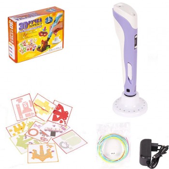 3D Ручка (3DPEN-3) - 3 NEW с трафаретами DX008 (Фиолетовый)