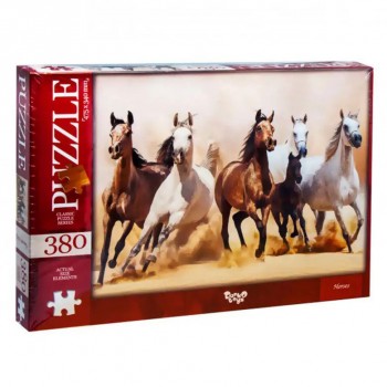Пазл классический Danko Toys C380-04-01-10, 380 эл (Horses)