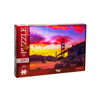 Пазл классический Danko Toys C380-04-01-10, 380 эл (Мост на закате)