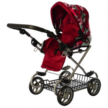 Детская коляска для кукол 9346W прогулочная (Бабочки)