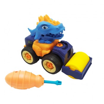 Конструктор детский Стройтехника-динозавр 319B с отвёрткой (Каток)