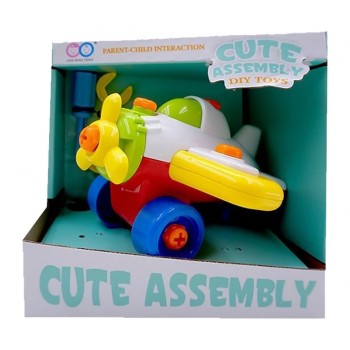 Игрушка конструктор с инструментами JMF88606 отвертка (Самолет)