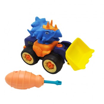Конструктор детский Стройтехника-динозавр 319B с отвёрткой (Бульдозер)