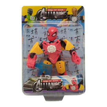 Детский Конструктор F2013-2A-1-4 шарнирный, фигурка, 12см (Человек паук)