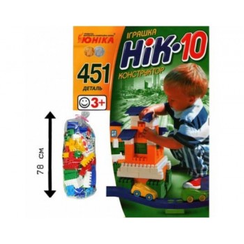 Детский конструктор НИК-10 70972, 451 больших деталей