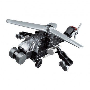 Конструктор Qman 1808Q-1-8 полиция, транспорт, 37-48 деталей (Вертолет перехватчик)