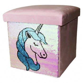 Корзина для игрушек MR 0003-1 (Розовый единорог)