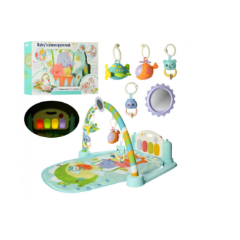 Коврик для младенца 9912A/B с дугой и погремушками (Слоник и поросенок 9912A)