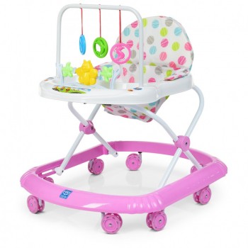 Ходунки на колесах M 0591-s музичний (Рожевий)