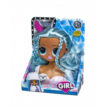КУКЛА ДЛЯ ПРИЧЕСОК И МЕЙКАПА LOL LK1071 (Голубые волосы)