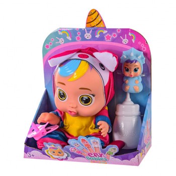 Детский игрушечный Пупс Bambi CB 8334A фигурка, бутылочка, пустышка (Бирюзовый)