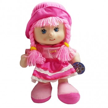 Музыкальная кукла мягконабивная R0414 (Розовый)