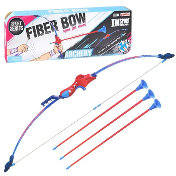 Детский лук 9832 A/B стрелы на присосках (Синий)