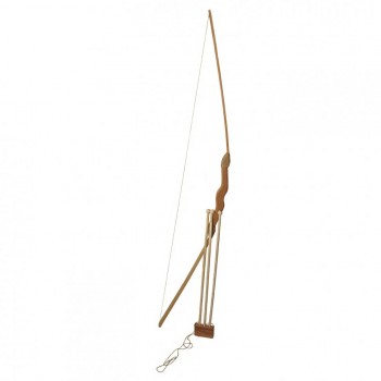 Игрушечный лук 55см с чехлом для стрел + три стрелы, бук 171874у