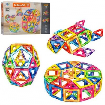 Детский магнитный конструктор LT1003, 104 детали