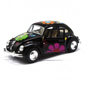 Детская модель машинки Volkswagen Beetle 1962 Classic Kinsmart KT5057WF инерционная, 1:32 (Black)