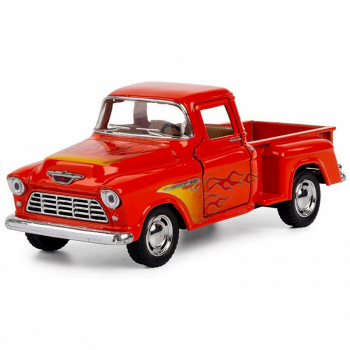 Машинка металлическая инерционная Пикап Chevy Stepside (1955) Kinsmart KT5330FW  1:32 (Оранжевый)
