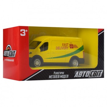 Дитяча машинка AS-2247 інерційна, металева, 10,5 см (Жовтий)