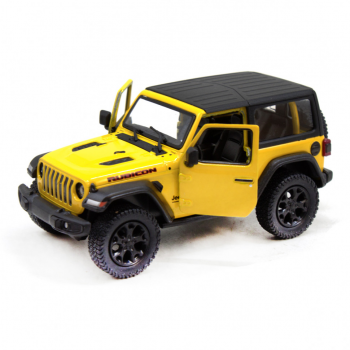 Детская модель машинки Jeep Wrangler Hard Top Kinsmart KT5412WB инерционная, 1:34 (Yellow)