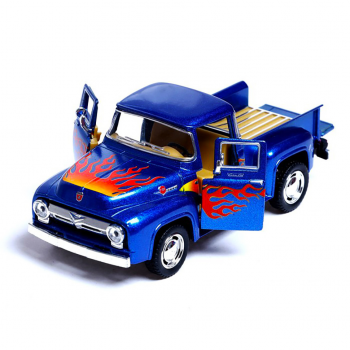 Машинка металлическая инерционная Pickup FORD F-100 (1956) Kinsmart KT5385FW  1:38 (Синий)