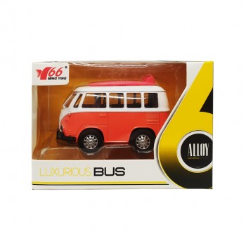 Детский металлический Автобус Bambi MY66-Q1215 инерционный (Коралловый)