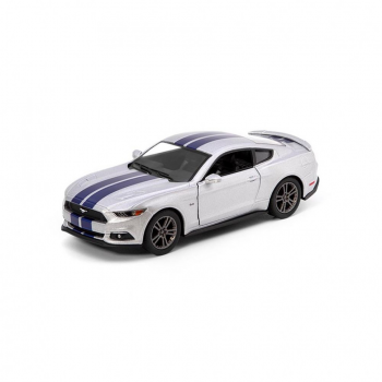 Детская модель машинки Ford Mustang GT (2015) Kinsmart KT5386FW, 1:38 (Silver)