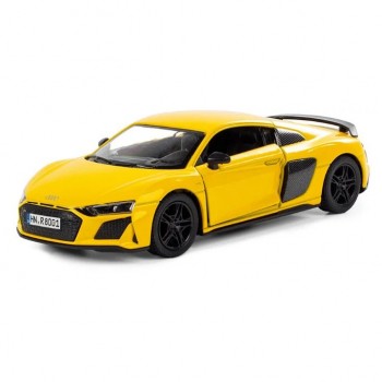 Машинка металлическая инерционная Audi R8 Coupe 2020 Kinsmart KT5422W  1:36    (Желтый)