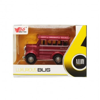 Детский металлический Автобус Bambi MY66-Q1215 инерционный (Вишневый)